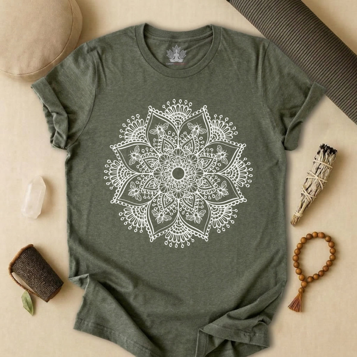 Bees & Flowers Mandala