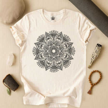 Dragonflies & Flowers Mandala