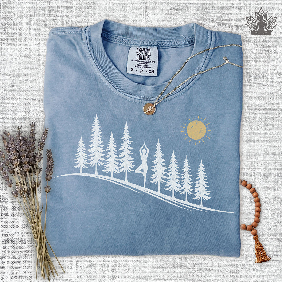 Forest Tree Pose Comfort Colors Tee
