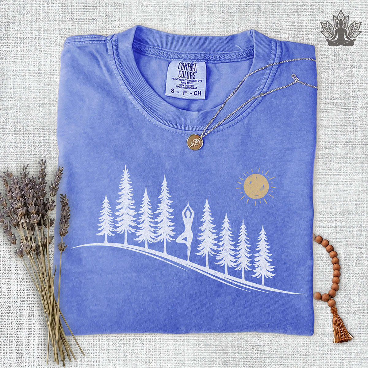 Forest Tree Pose Comfort Colors Tee
