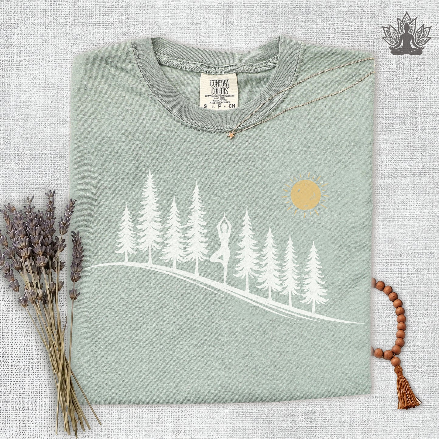 Forest Tree Pose Comfort Colors Tee