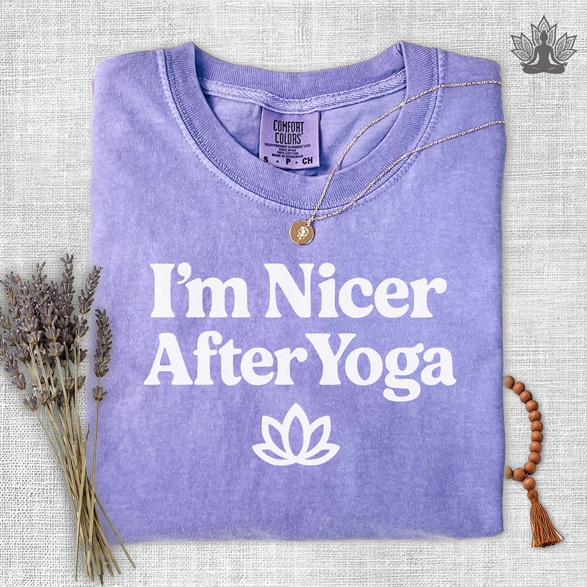 I'm Nicer After Yoga Comfort Colors Tee