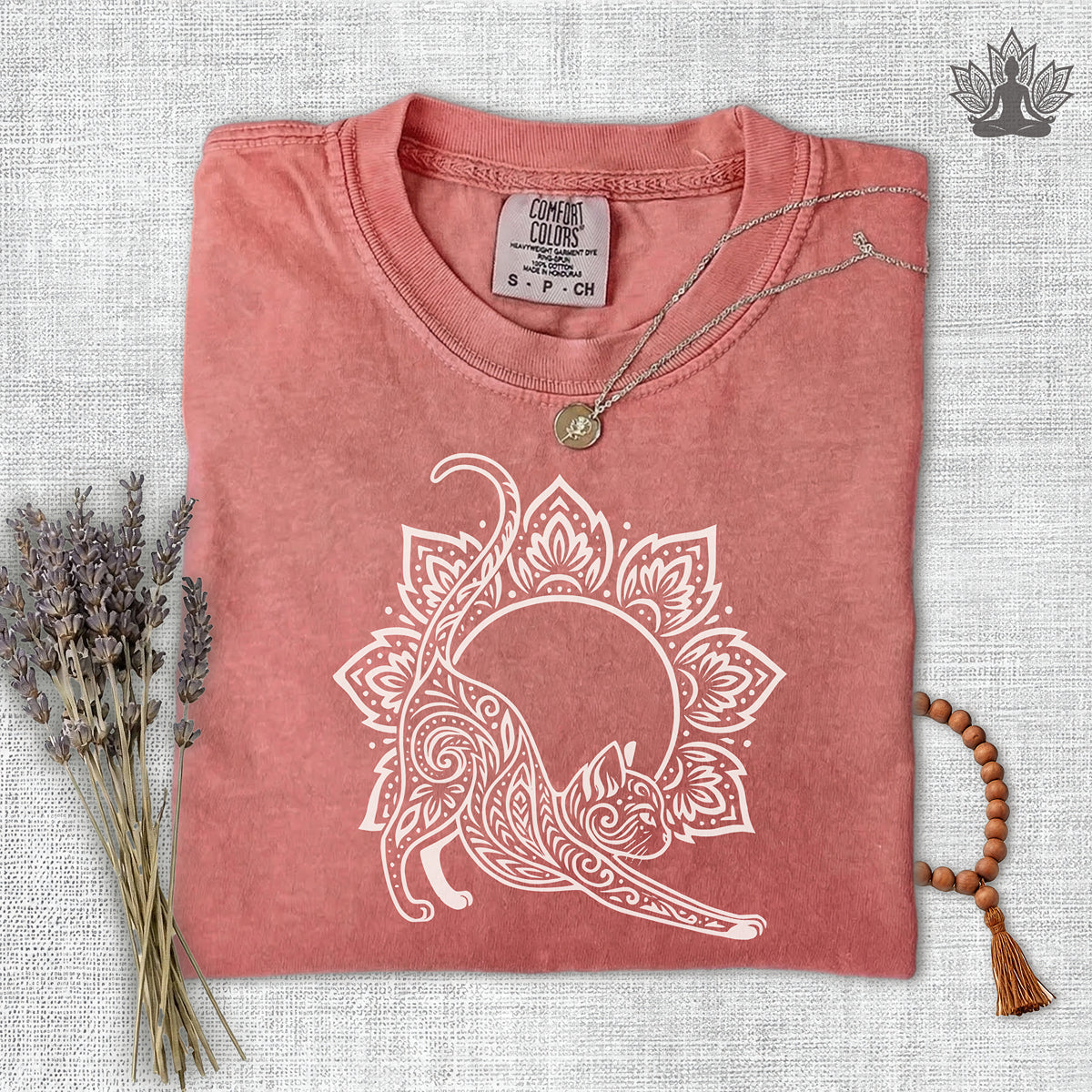 Cat & Mandala Comfort Colors Tee