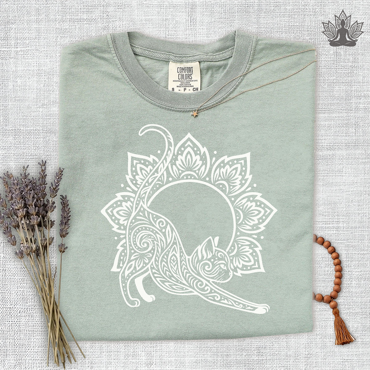 Cat & Mandala Comfort Colors Tee