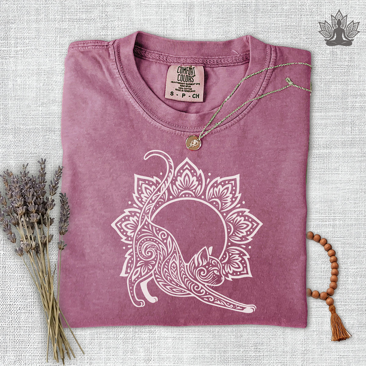 Cat & Mandala Comfort Colors Tee