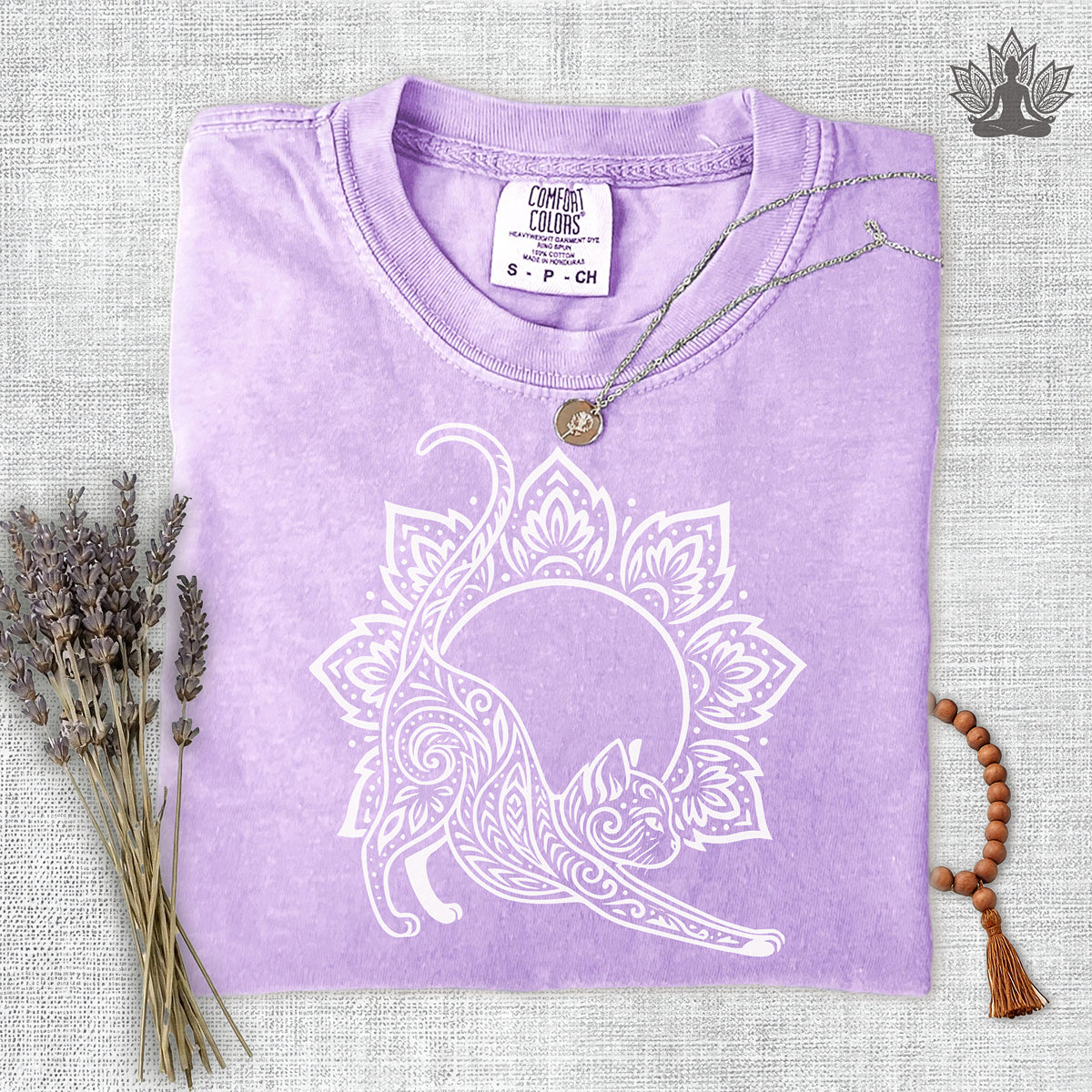 Cat & Mandala Comfort Colors Tee