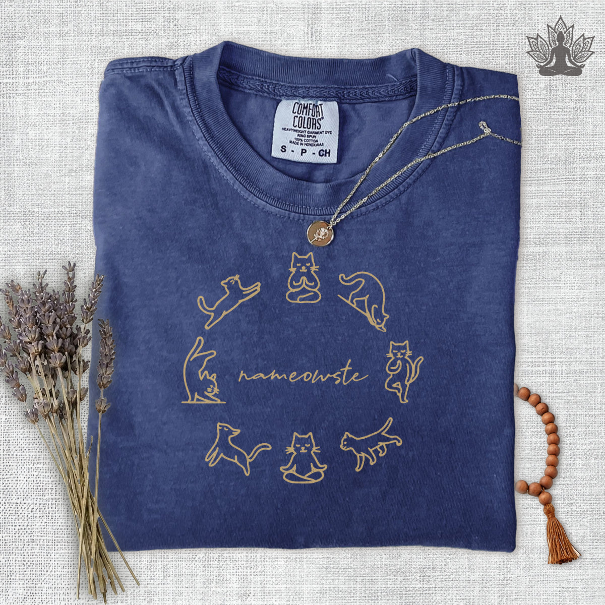 Yoga Cats Nameowste Comfort Colors Tee