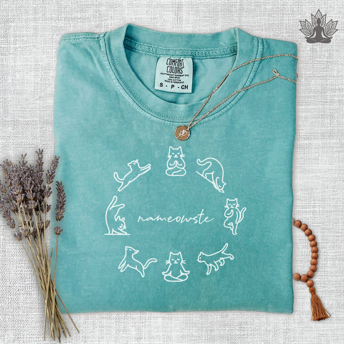 Yoga Cats Nameowste Comfort Colors Tee