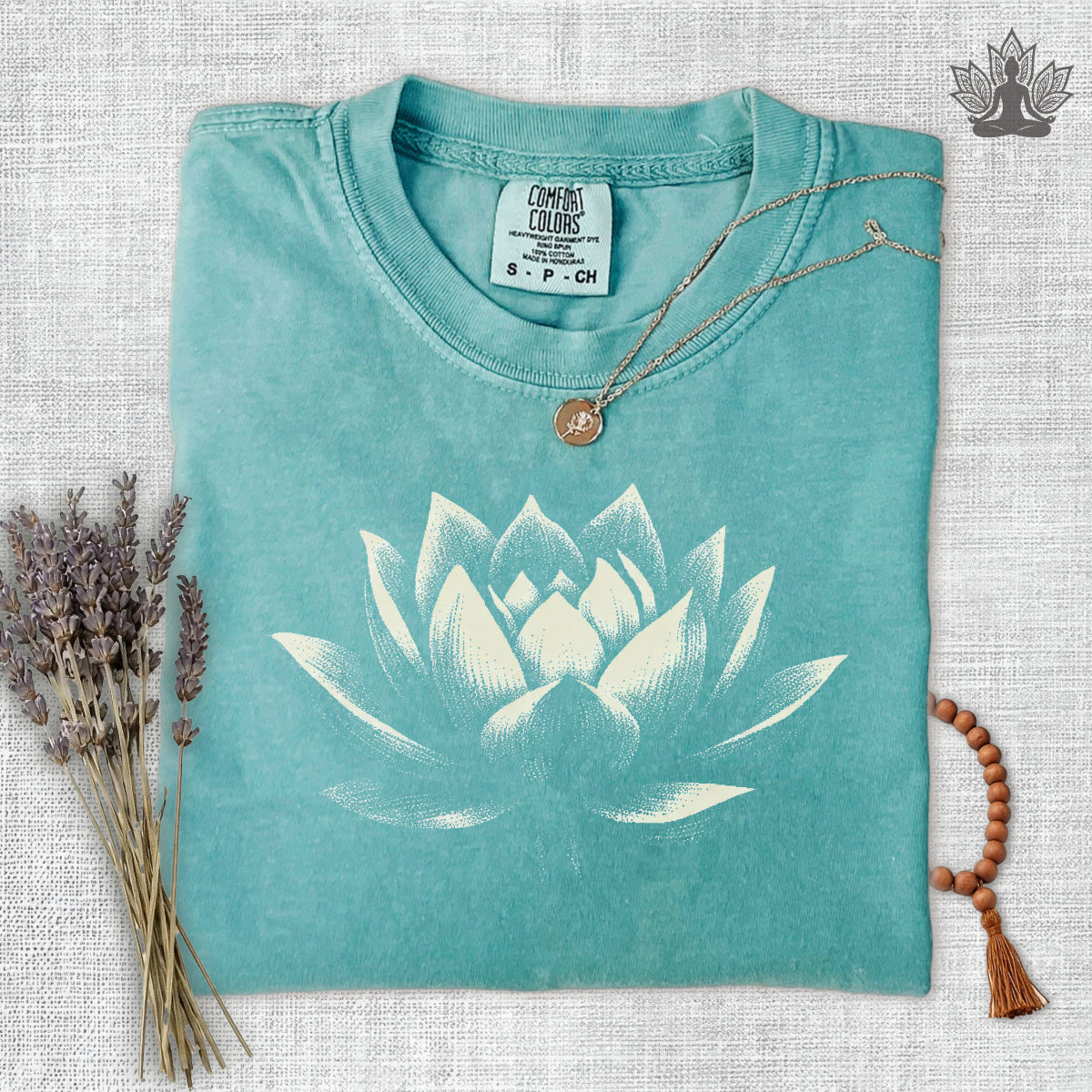 White Lotus Shadow Art Comfort Colors Tee