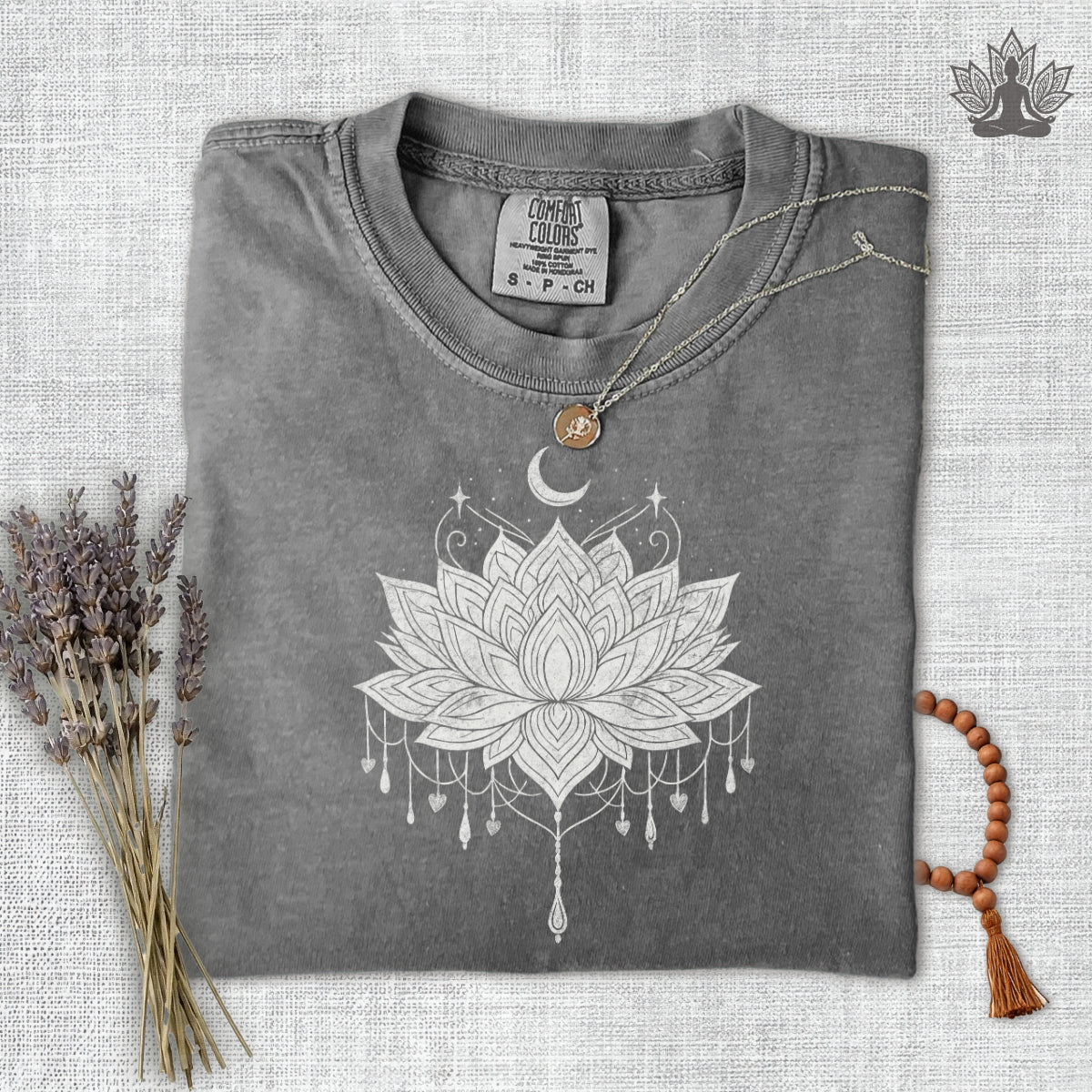 Celestial Moon & Lotus Comfort Colors Tee
