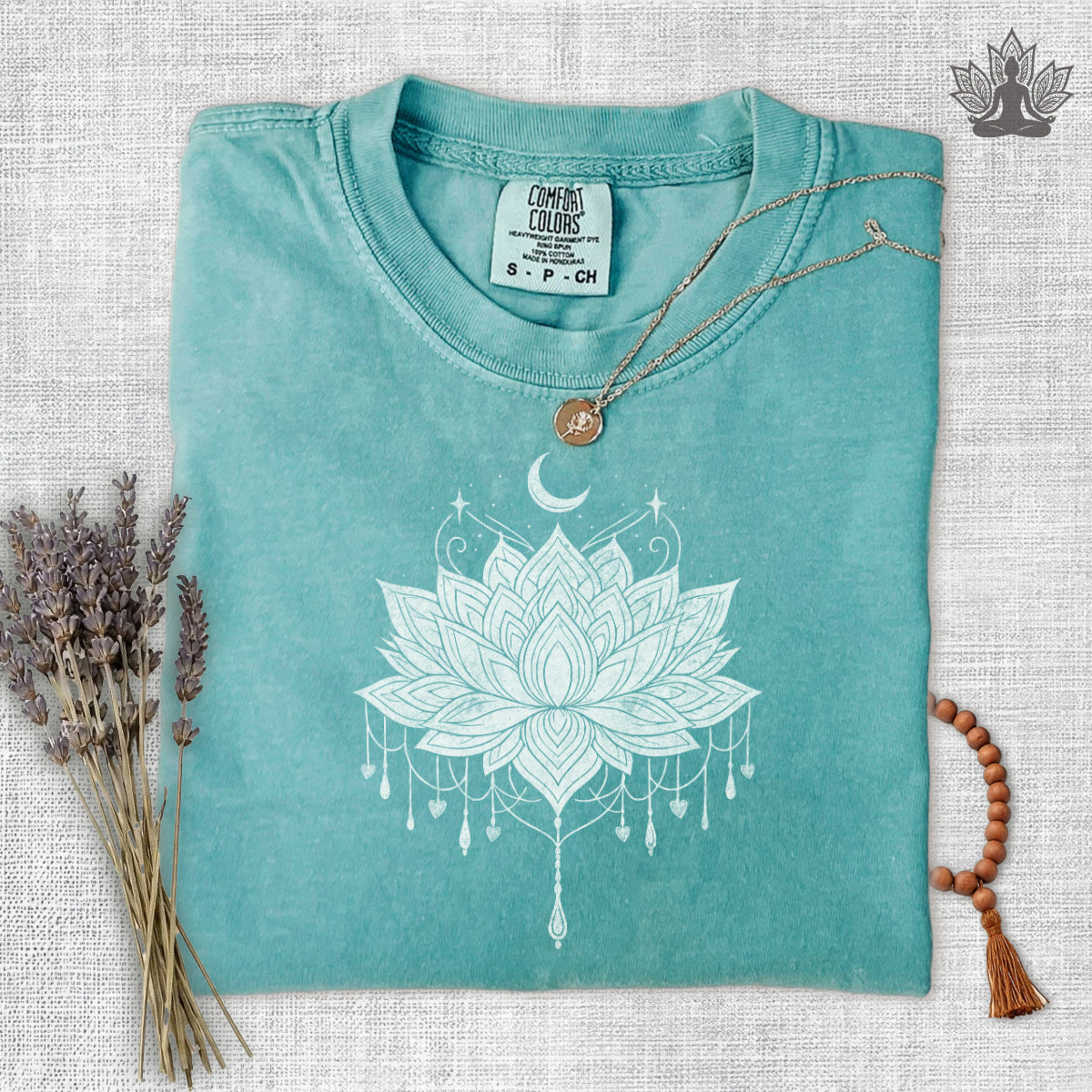 Celestial Moon & Lotus Comfort Colors Tee