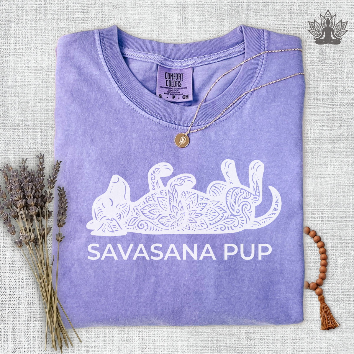 Savasana Pup Comfort Colors Tee