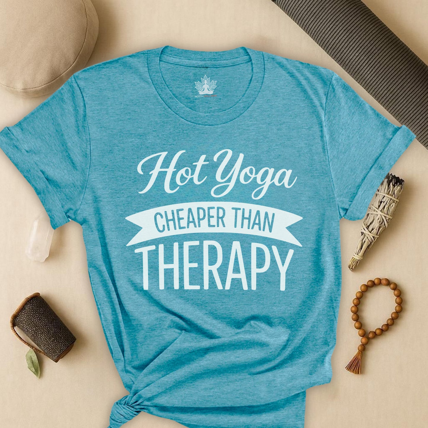 Hot Yoga Cheaper Than Therapy Tee
