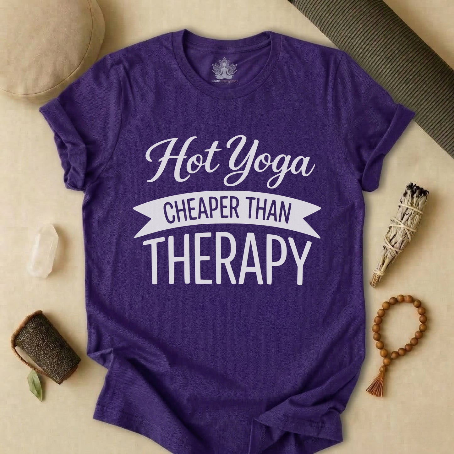 Hot Yoga Cheaper Than Therapy Tee