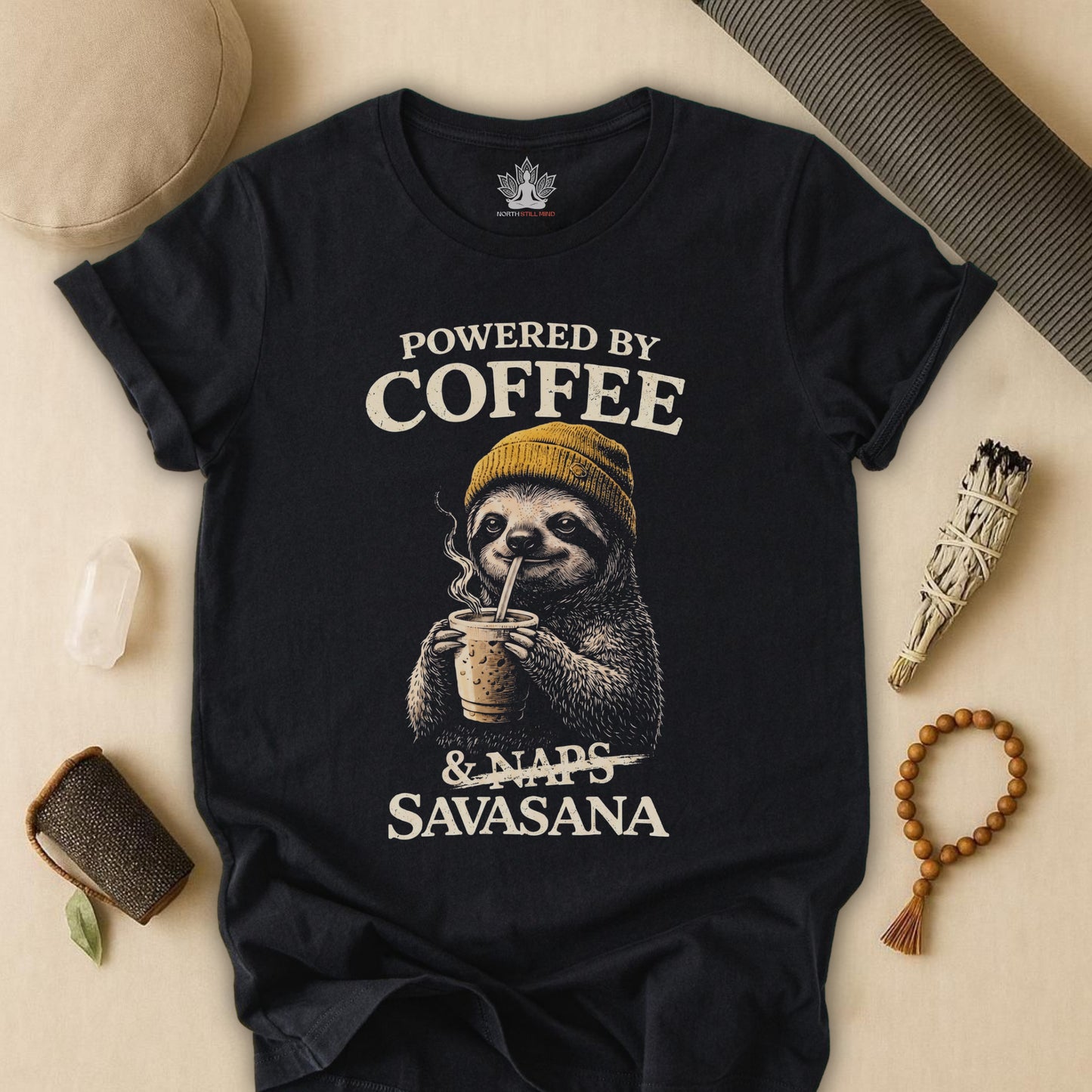 Powered By Coffee & Savasana Tee