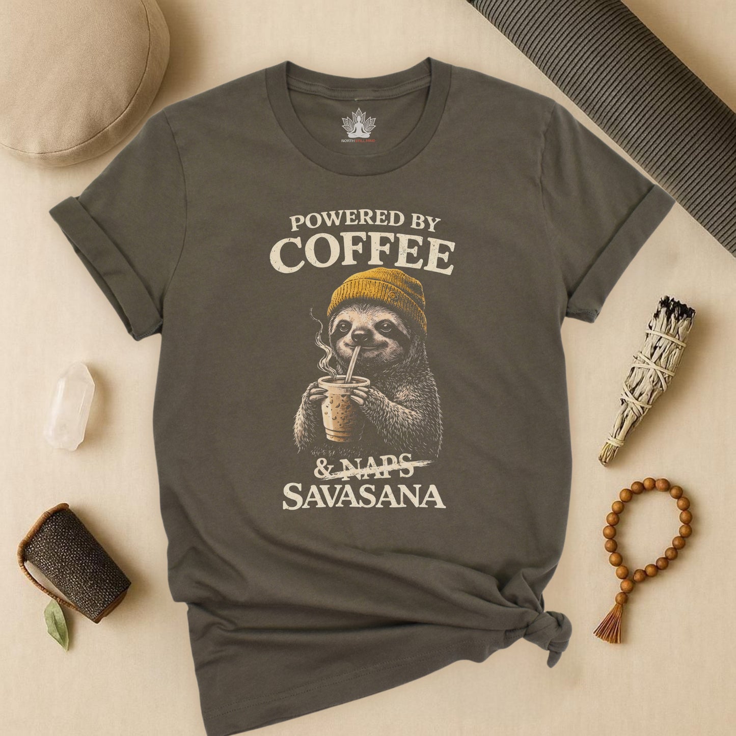 Powered By Coffee & Savasana Tee