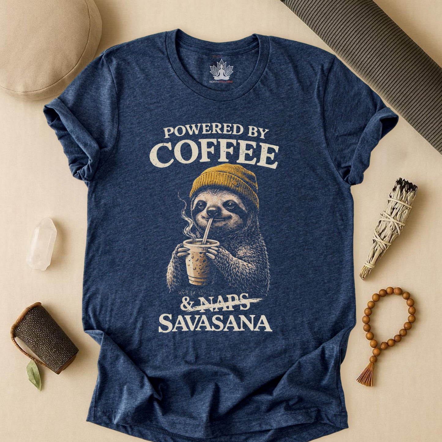 Powered By Coffee & Savasana Tee