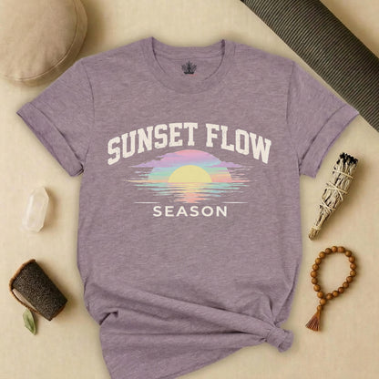 Retro Pastel Sunset Flow Season Tee