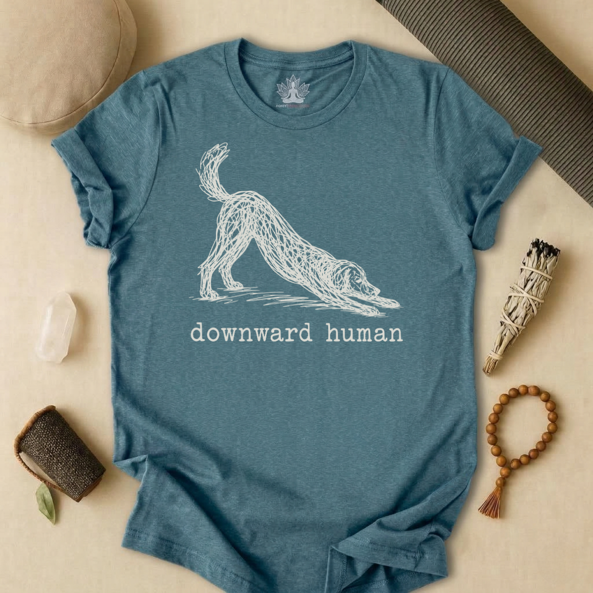Line Art Downward Human Tee