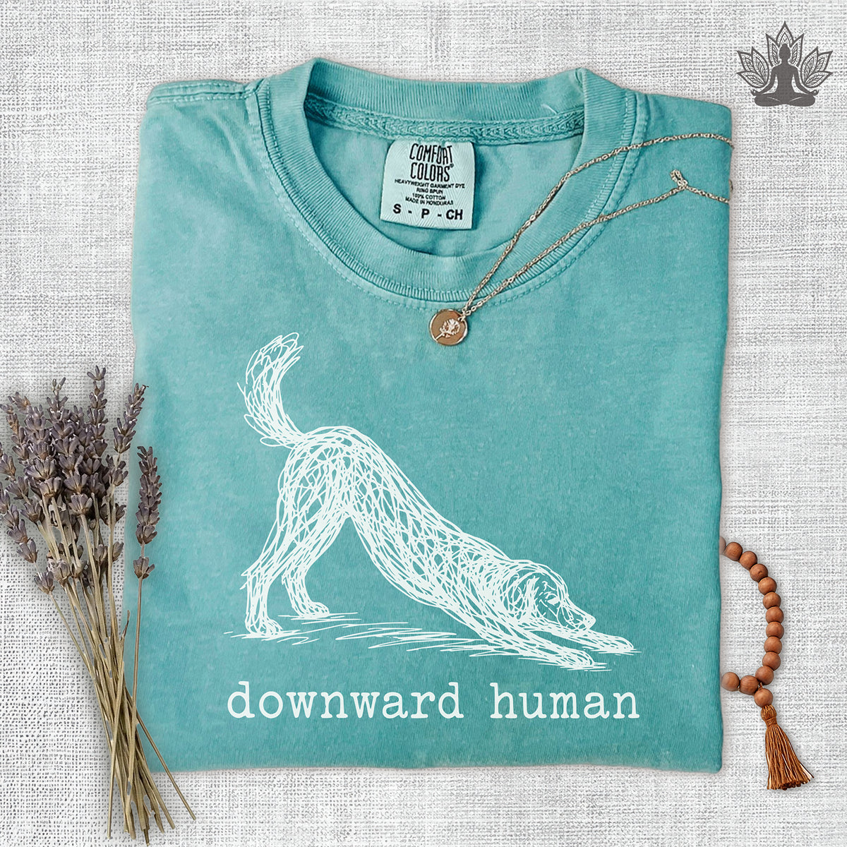 Line Art Downward Human Comfort Colors® Tee
