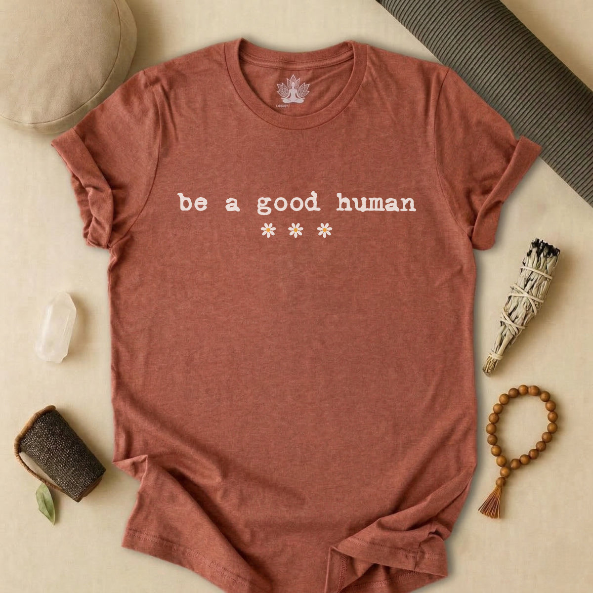 Be A Good Human Daisy Tee