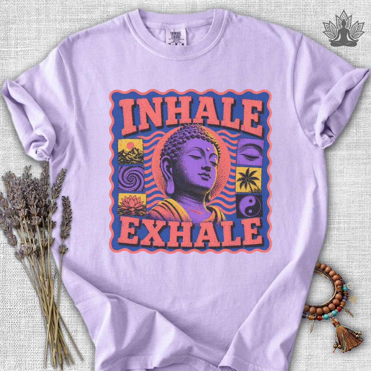 90s Bold Buddha Print Comfort Colors® Tee