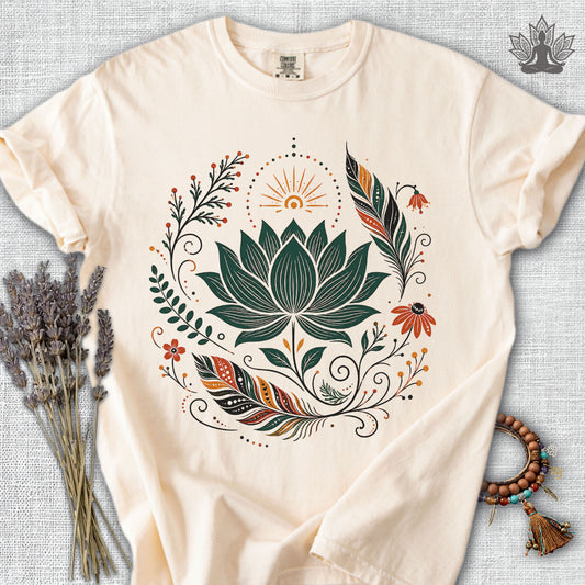 Boho Lotus & Feathers Comfort Colors® Tee