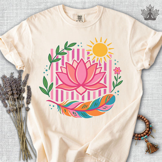 Sunlit Lotus Feather Comfort Colors® Tee