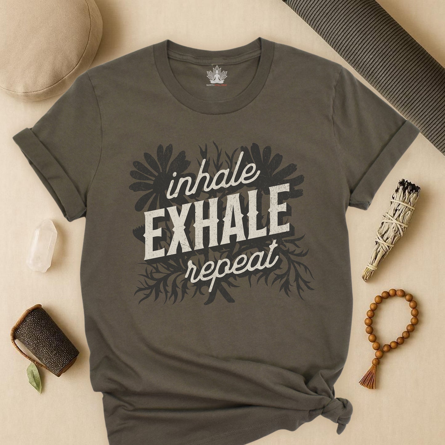 Inhale Exhale Repeat Floral Tee