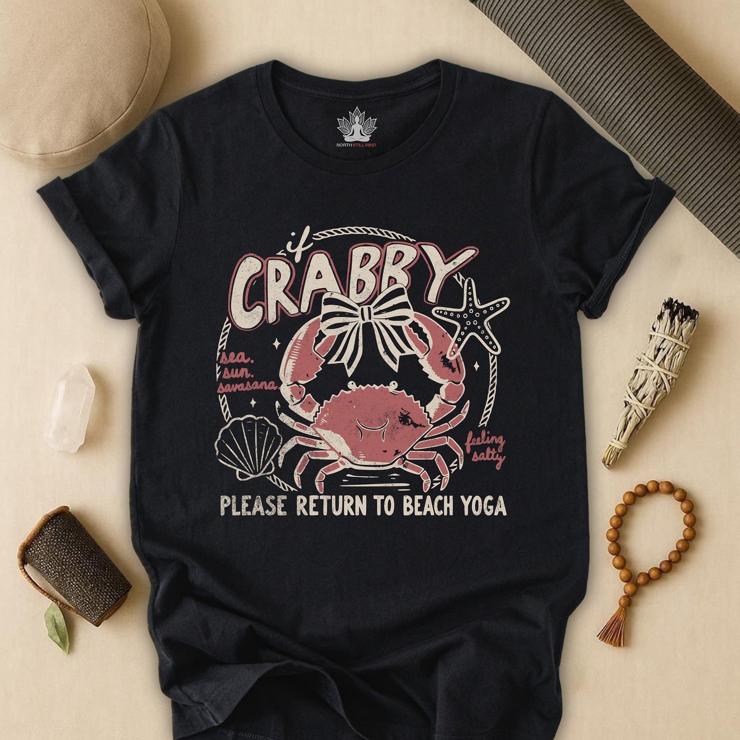 If Crabby, Return To Beach Yoga Tee