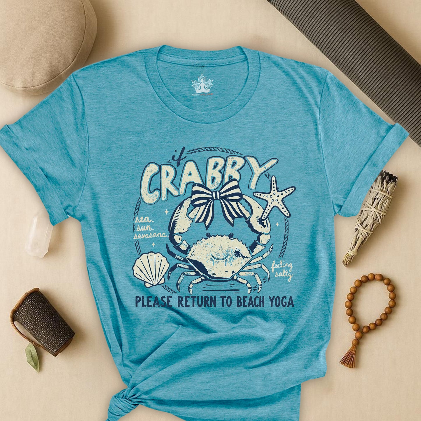 If Crabby, Return To Beach Yoga Tee