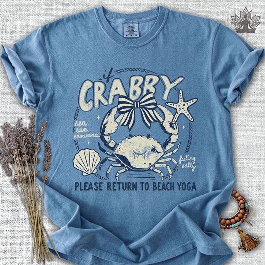 If Crabby, Return To Beach Yoga Comfort Colors® Tee