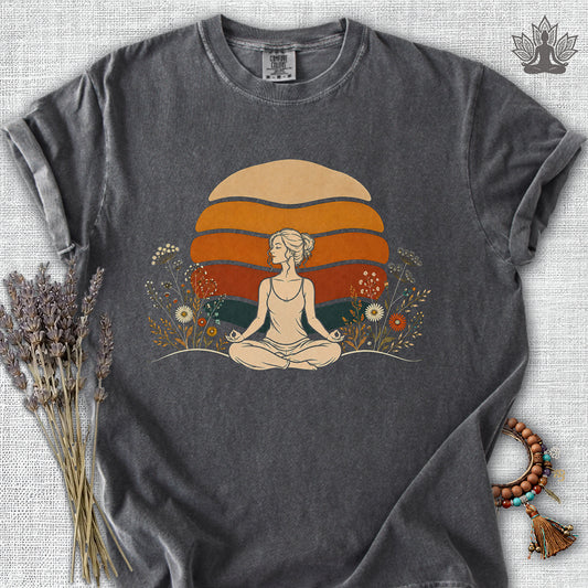 Retro Sunset Meditation Comfort Colors® Tee