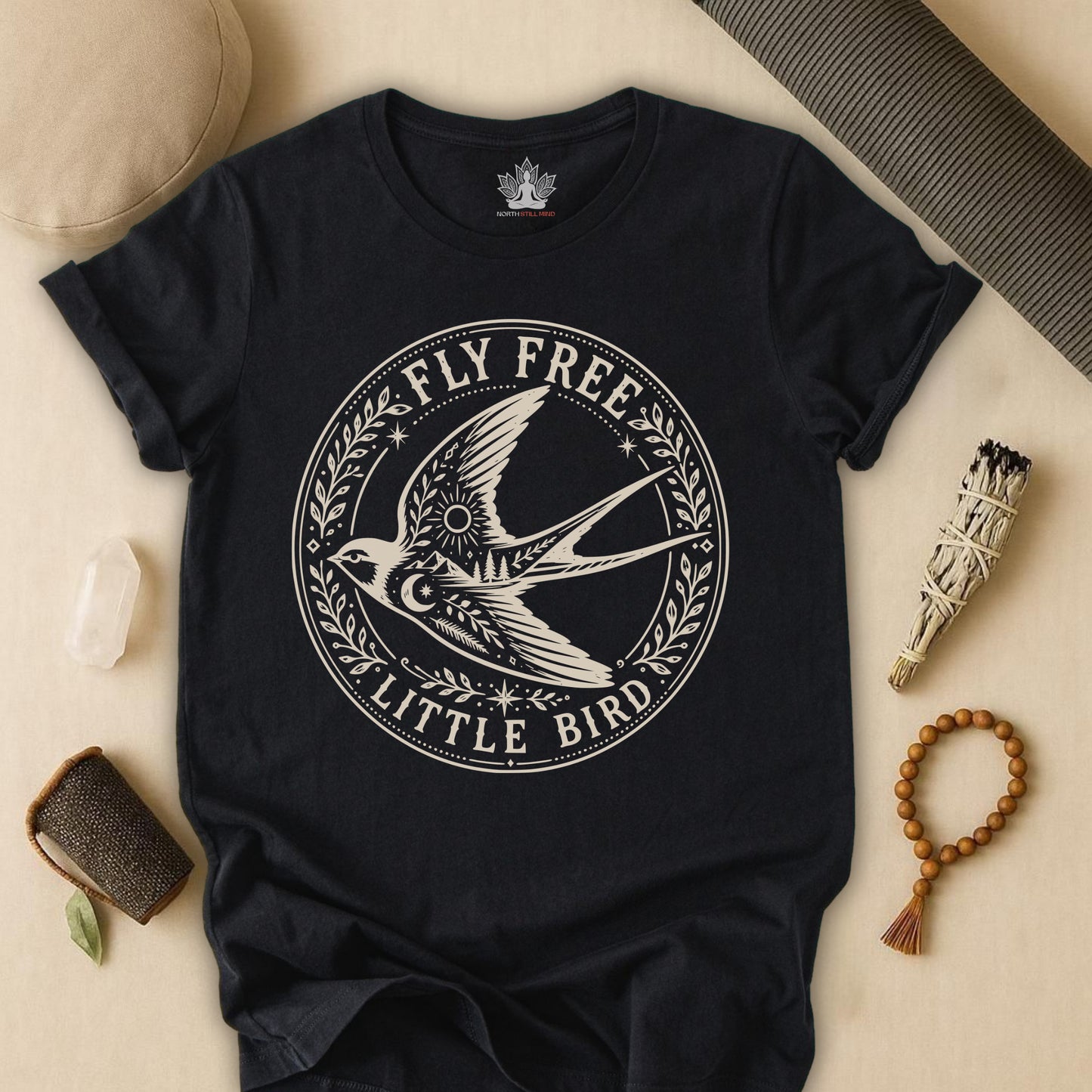 Fly Free, Little Bird Badge Tee