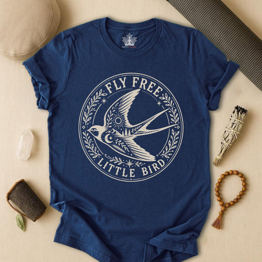 Fly Free, Little Bird Badge Tee