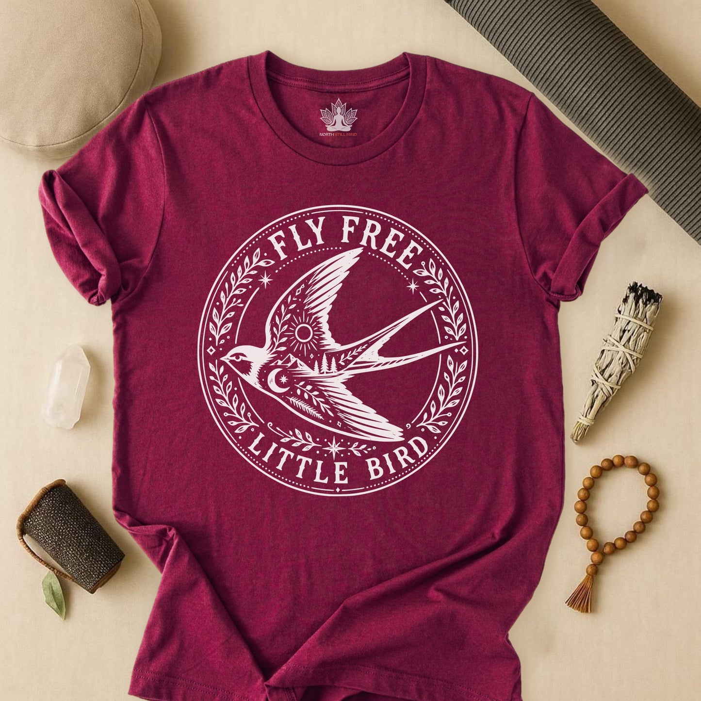 Fly Free, Little Bird Badge Tee