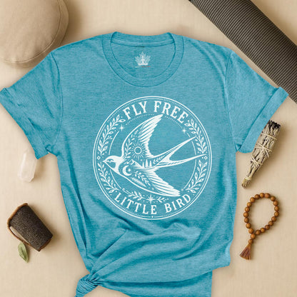 Fly Free, Little Bird Badge Tee