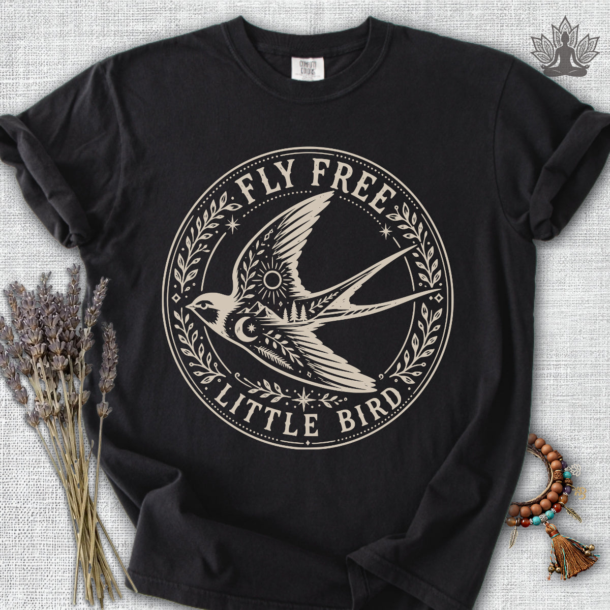 Fly Free, Little Bird Badge Comfort Colors® Tee