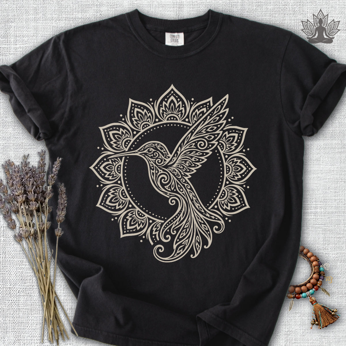 Hummingbird & Mandala Comfort Colors® Tee