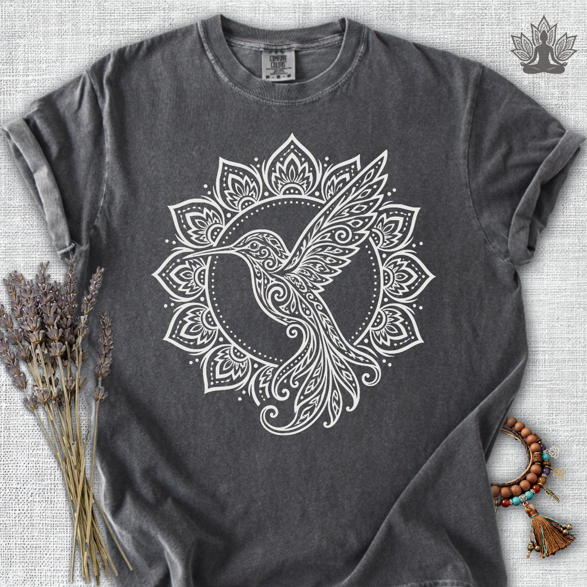 Hummingbird & Mandala Comfort Colors® Tee