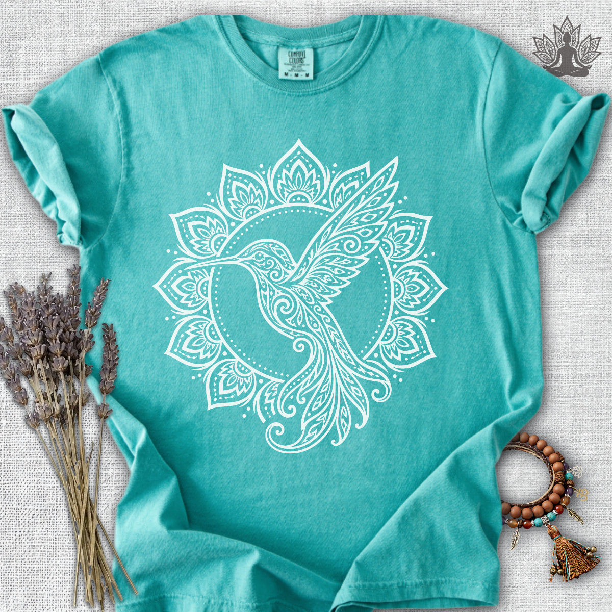 Hummingbird & Mandala Comfort Colors® Tee