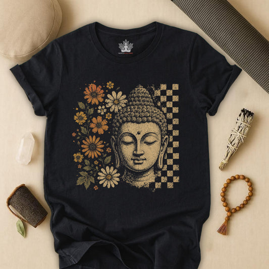Retro Buddha & Flowers Tee