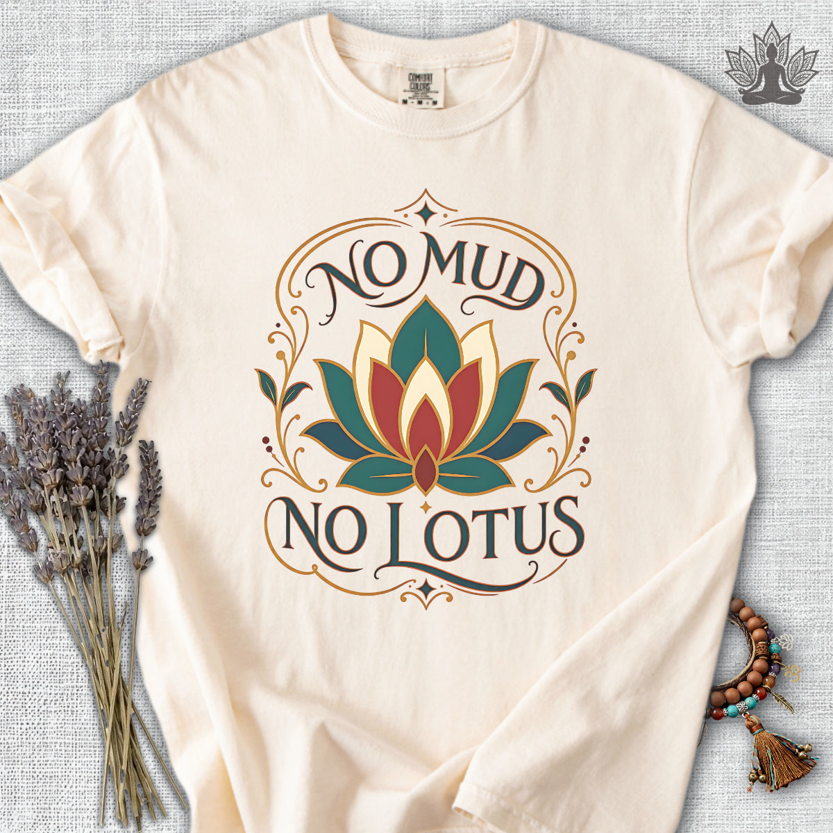 No Mud No Lotus Boho Comfort Colors® Tee