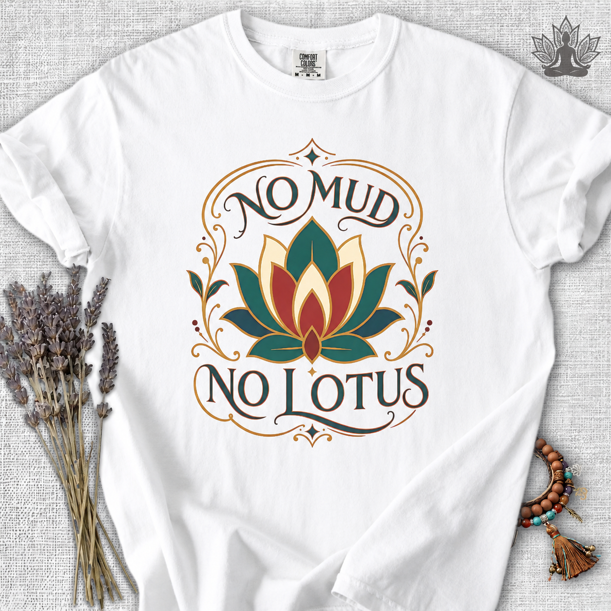 No Mud No Lotus Boho Comfort Colors® Tee