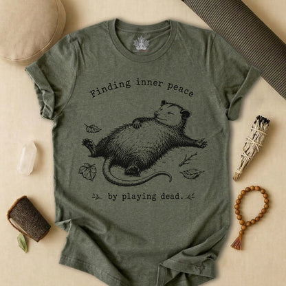 Finding Inner Peace Possum Tee