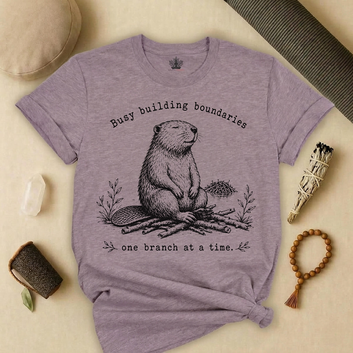 Busy Building Boundaries Beaver Tee