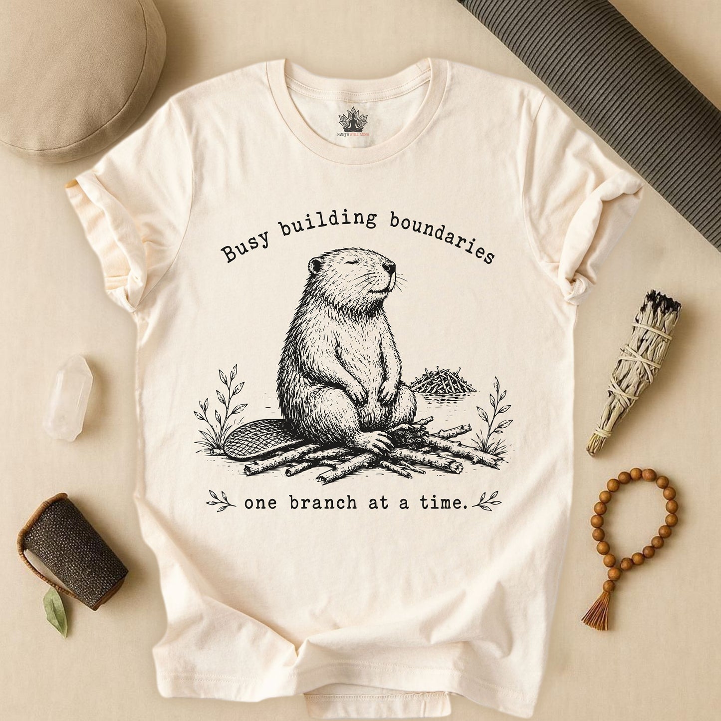 Busy Building Boundaries Beaver Tee