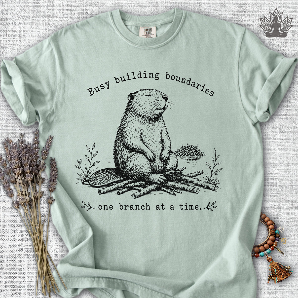 Busy Building Boundaries Beaver Comfort Colors® Tee