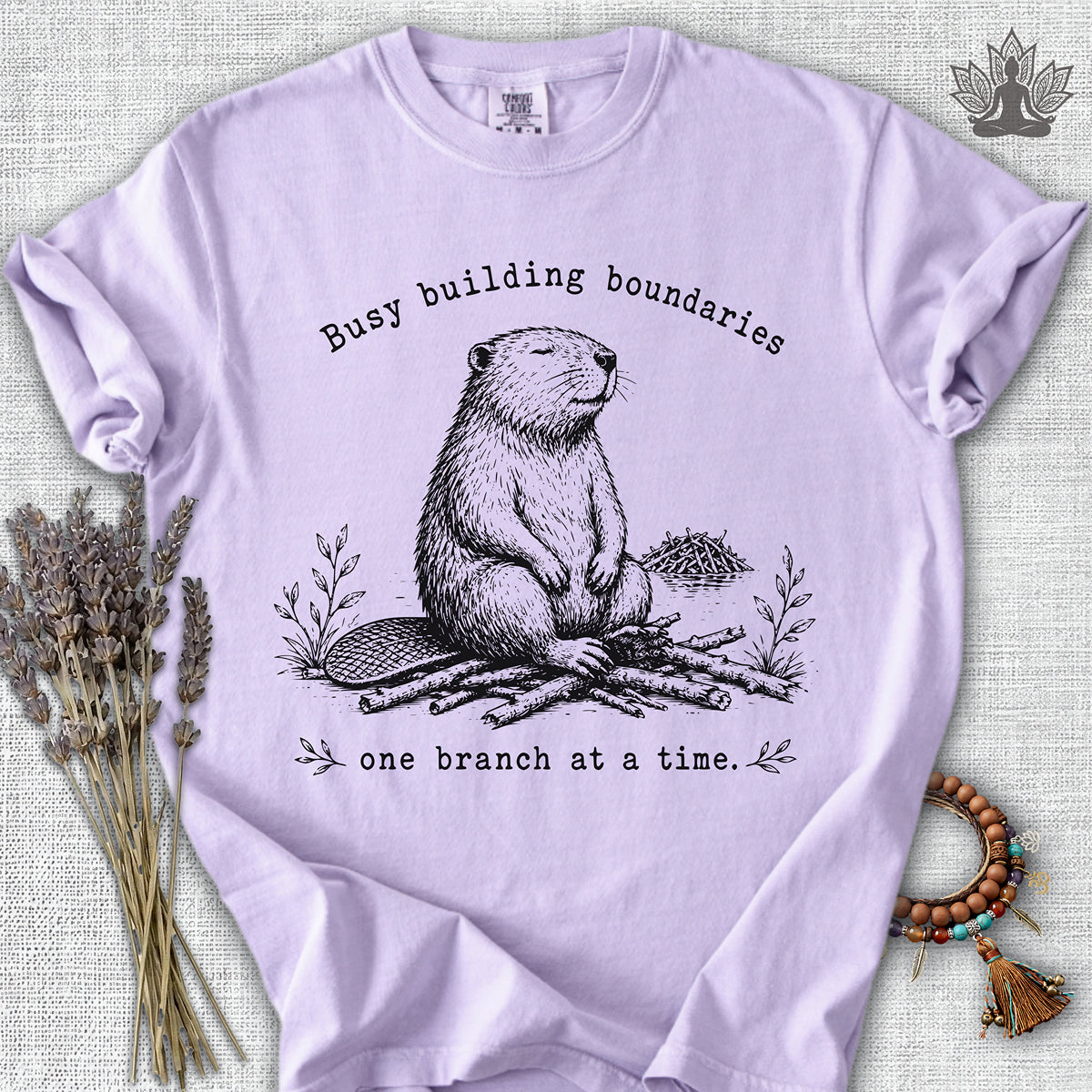 Busy Building Boundaries Beaver Comfort Colors® Tee