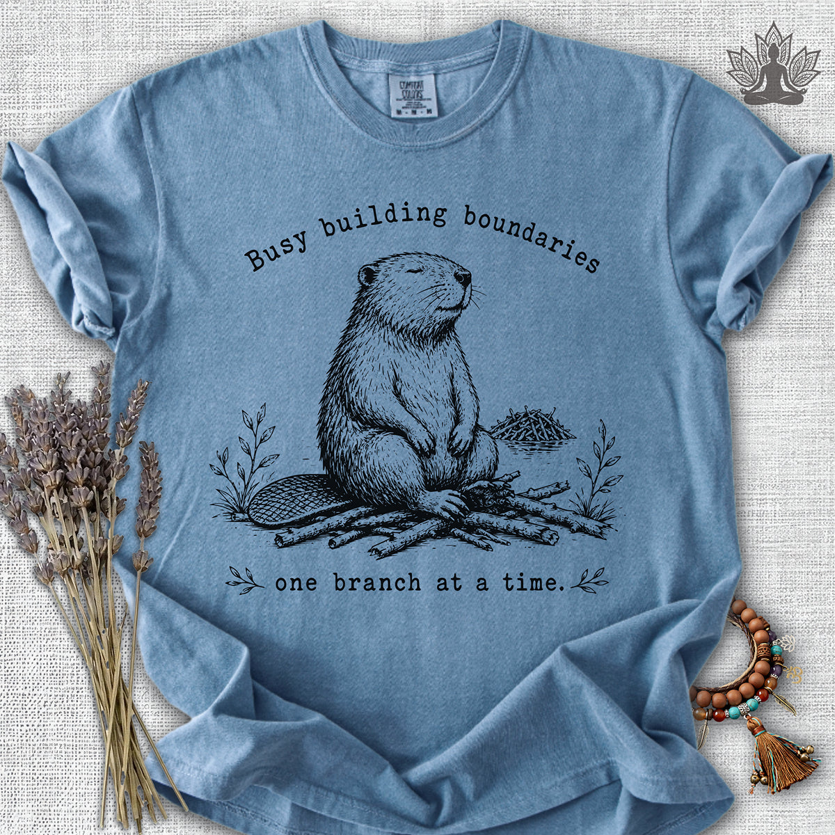 Busy Building Boundaries Beaver Comfort Colors® Tee